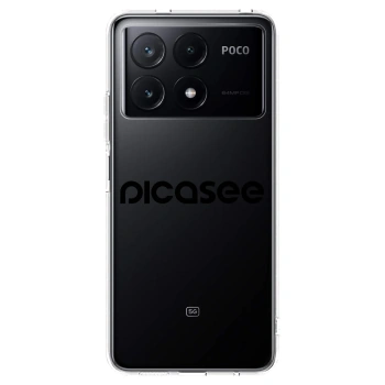 Picasee silikonowe przeźroczyste etui na Xiaomi Poco X6 Pro - Picasee - new logo - black