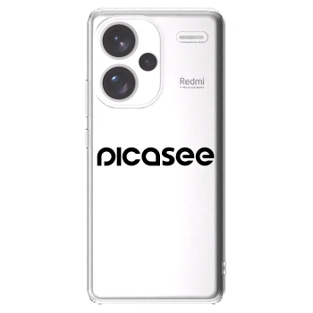 Picasee silikonowe przeźroczyste etui na Xiaomi Redmi Note 13 Pro+ 5G - Picasee - new logo - black