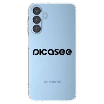 Picasee silikonowe przeźroczyste etui na Samsung Galaxy A15 A156B 5G - Picasee - new logo - black