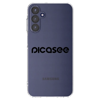 Picasee silikonowe przeźroczyste etui na Samsung Galaxy A15 A155F 4G - Picasee - new logo - black