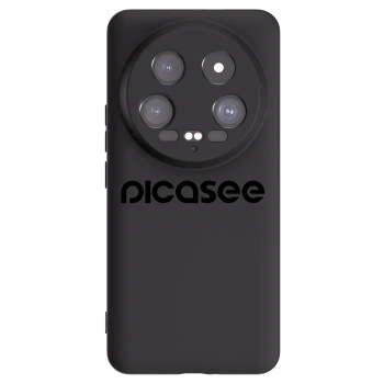 Picasee silikonowe czarne etui na Xiaomi 14 Ultra - Picasee - new logo - black