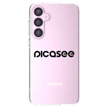 Picasee silikonowe przeźroczyste etui na Samsung Galaxy A55 5G A556B - Picasee - new logo - black