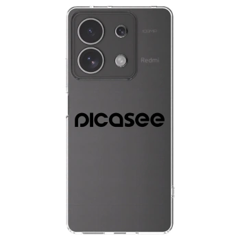 Picasee silikonowe przeźroczyste etui na Xiaomi Redmi Note 13 4G - Picasee - new logo - black