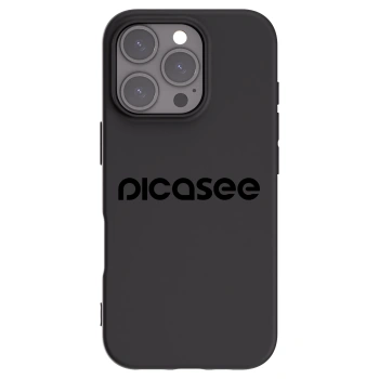 Picasee silikonowe czarne etui na Apple iPhone 16 Pro - Picasee - new logo - black