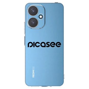 Picasee silikonowe przeźroczyste etui na Xiaomi Redmi 13C 5G - Picasee - new logo - black