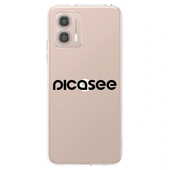 Picasee silikonowe przeźroczyste etui na Motorola Moto G53 5G - Picasee - new logo - black