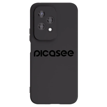 Picasee silikonowe czarne etui na Honor 200 Lite - Picasee - new logo - black