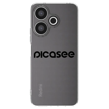 Picasee silikonowe przeźroczyste etui na Xiaomi Redmi 13 4G - Picasee - new logo - black