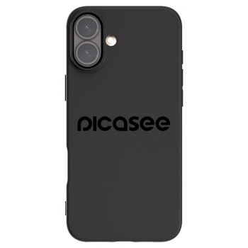Picasee silikonowe czarne etui na Apple iPhone 16 Plus - Picasee - new logo - black
