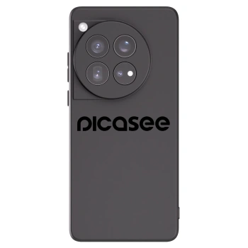 Picasee silikonowe czarne etui na OnePlus 12 5G - Picasee - new logo - black