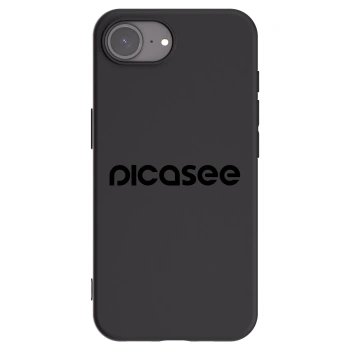 Picasee silikonowe czarne etui na Apple iPhone 16e - Picasee - new logo - black