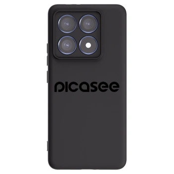Picasee silikonowe czarne etui na Xiaomi 14T Pro - Picasee - new logo - black