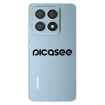 Picasee silikonowe przeźroczyste etui na Xiaomi 14T Pro - Picasee - new logo - black