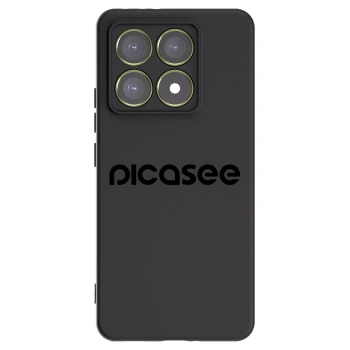 Picasee silikonowe czarne etui na Xiaomi 14T - Picasee - new logo - black