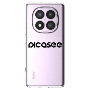 Picasee silikonowe przeźroczyste etui na Xiaomi Redmi Note 14 Pro 5G - Picasee - new logo - black
