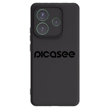Picasee silikonowe czarne etui na Xiaomi Redmi Note 14 5G - Picasee - new logo - black