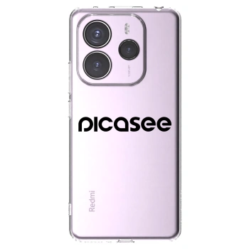 Picasee silikonowe przeźroczyste etui na Xiaomi Redmi Note 14 5G - Picasee - new logo - black