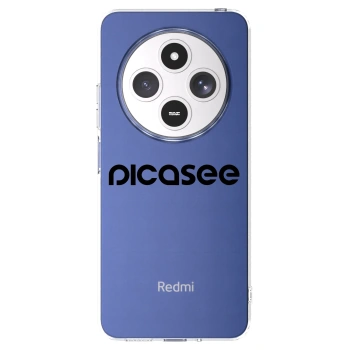 Picasee silikonowe przeźroczyste etui na Xiaomi Redmi 14C - Picasee - new logo - black