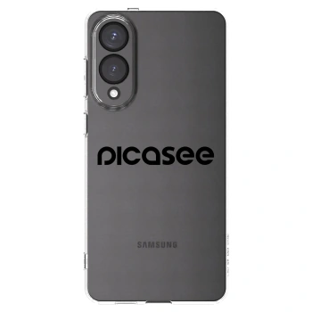 Picasee silikonowe przeźroczyste etui na Samsung Galaxy S25 Edge 5G - Picasee - new logo - black