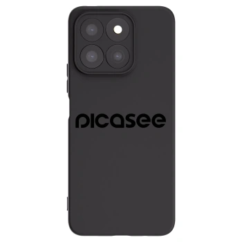 Picasee silikonowe czarne etui na Honor X8c - Picasee - new logo - black
