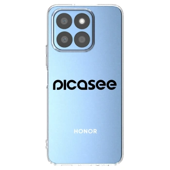 Picasee silikonowe przeźroczyste etui na Honor X8c - Picasee - new logo - black