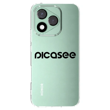 Picasee silikonowe przeźroczyste etui na Honor 400 Lite 5G - Picasee - new logo - black