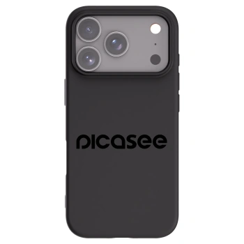 Picasee silikonowe czarne etui na Apple iPhone 17 Pro - Picasee - new logo - black
