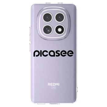 Picasee silikonowe przeźroczyste etui na Xiaomi Redmi Note 15 4G - Picasee - new logo - black