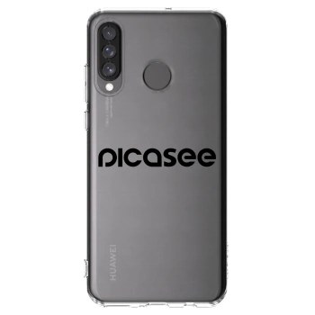 Picasee silikonowe przeźroczyste etui na Huawei P30 Lite - Picasee - new logo - black