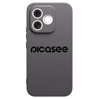 Picasee silikonowe czarne etui na Honor 600 Lite - Picasee - new logo - black