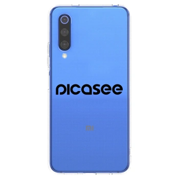 Picasee silikonowe przeźroczyste etui na Xiaomi Mi 9 SE - Picasee - new logo - black