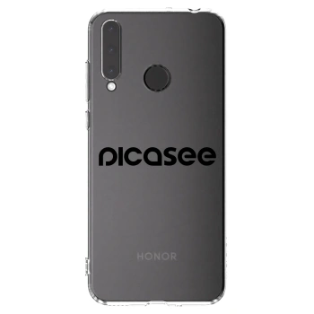 Picasee silikonowe przeźroczyste etui na Honor 20 Lite - Picasee - new logo - black