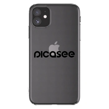 Picasee silikonowe przeźroczyste etui na Apple iPhone 11 - Picasee - new logo - black