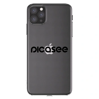 Picasee silikonowe przeźroczyste etui na Apple iPhone 11 Pro Max - Picasee - new logo - black