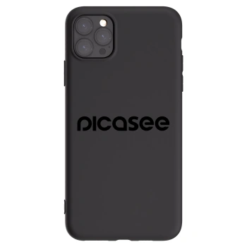 Picasee silikonowe czarne etui na Apple iPhone 11 Pro Max - Picasee - new logo - black