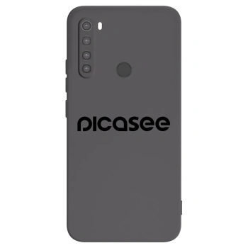 Picasee silikonowe czarne etui na Xiaomi Redmi Note 8 - Picasee - new logo - black
