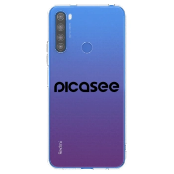 Picasee silikonowe przeźroczyste etui na Xiaomi Redmi Note 8T - Picasee - new logo - black