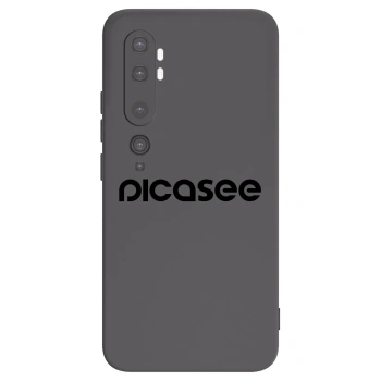 Picasee silikonowe czarne etui na Xiaomi Mi Note 10 (Pro) - Picasee - new logo - black