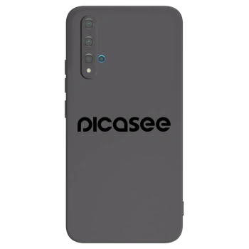 Picasee silikonowe czarne etui na Huawei Nova 5T - Picasee - new logo - black