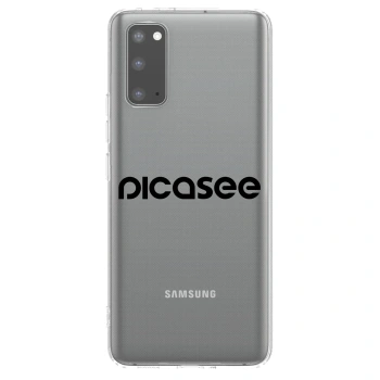 Picasee silikonowe przeźroczyste etui na Samsung Galaxy S20 G980F - Picasee - new logo - black
