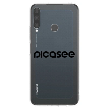 Picasee silikonowe przeźroczyste etui na Huawei P40 Lite E - Picasee - new logo - black