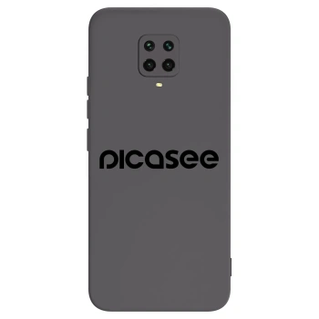 Picasee silikonowe czarne etui na Xiaomi Redmi Note 9 Pro - Picasee - new logo - black