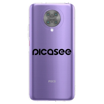 Picasee silikonowe przeźroczyste etui na Xiaomi Poco F2 Pro - Picasee - new logo - black