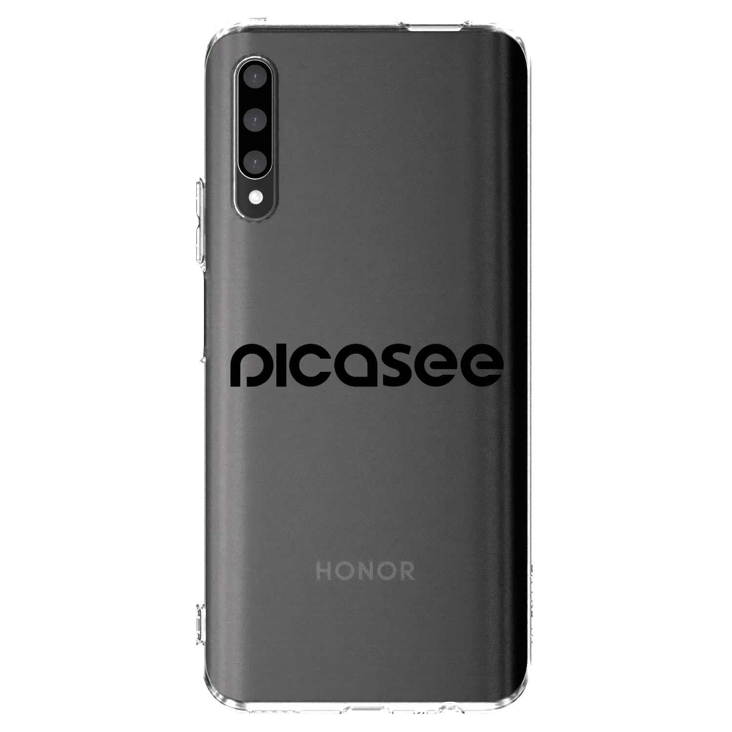 Picasee silikonowe przeźroczyste etui na Honor 9X Pro - Picasee - new logo - black
