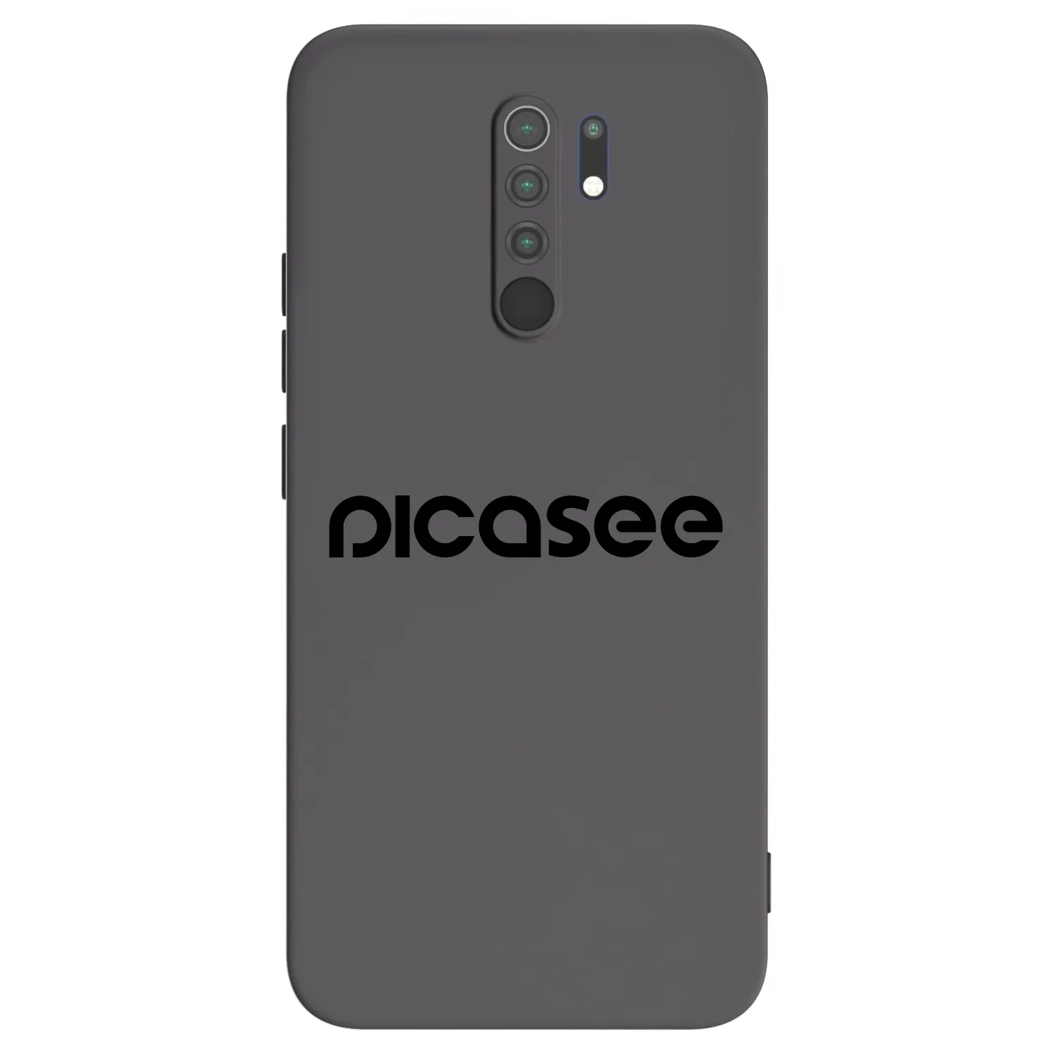 Picasee silikonowe czarne etui na Xiaomi Redmi 9 - Picasee - new logo - black