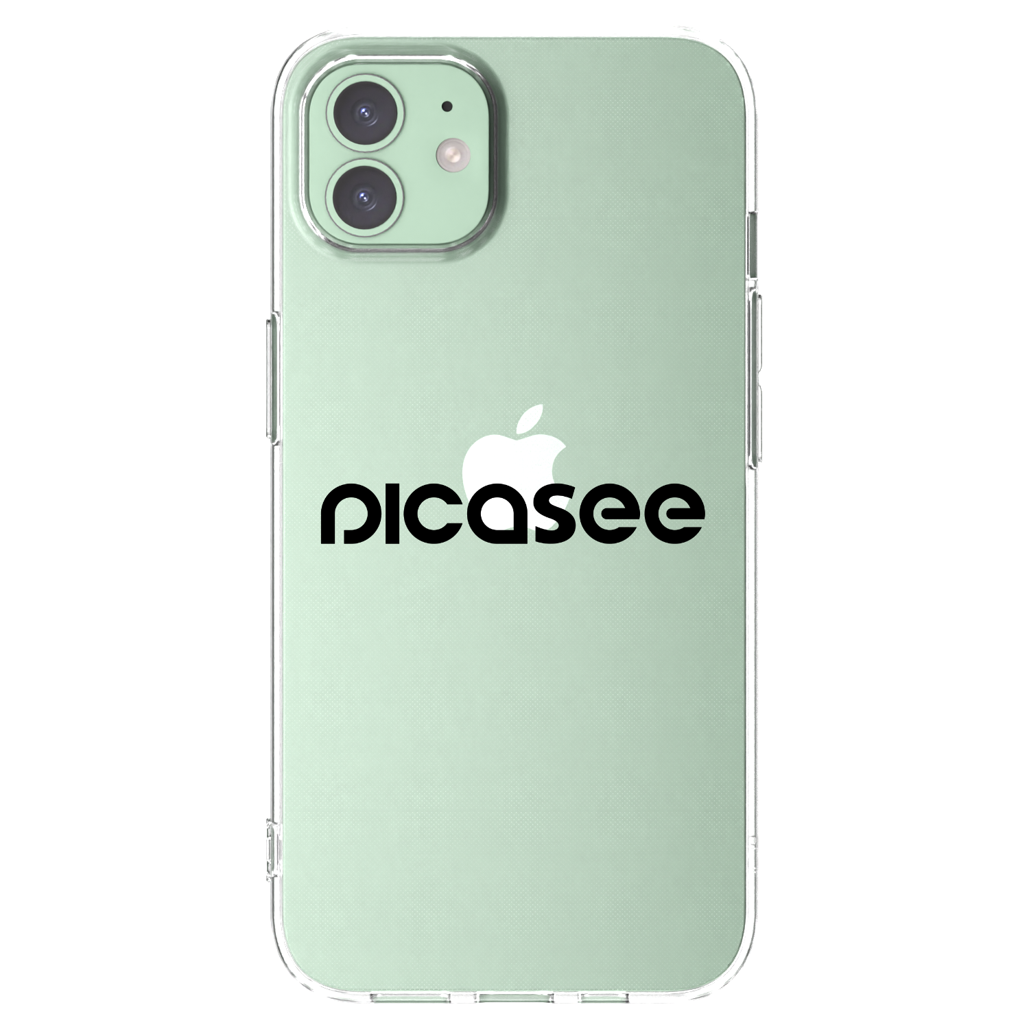 Picasee silikonowe przeźroczyste etui na Apple iPhone 12 Pro - Picasee - new logo - black