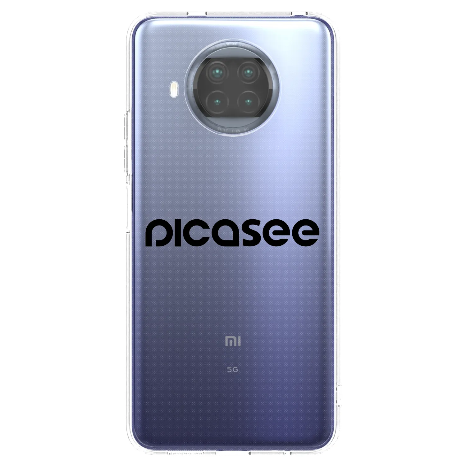 Picasee silikonowe przeźroczyste etui na Xiaomi Mi 10T Lite - Picasee - new logo - black
