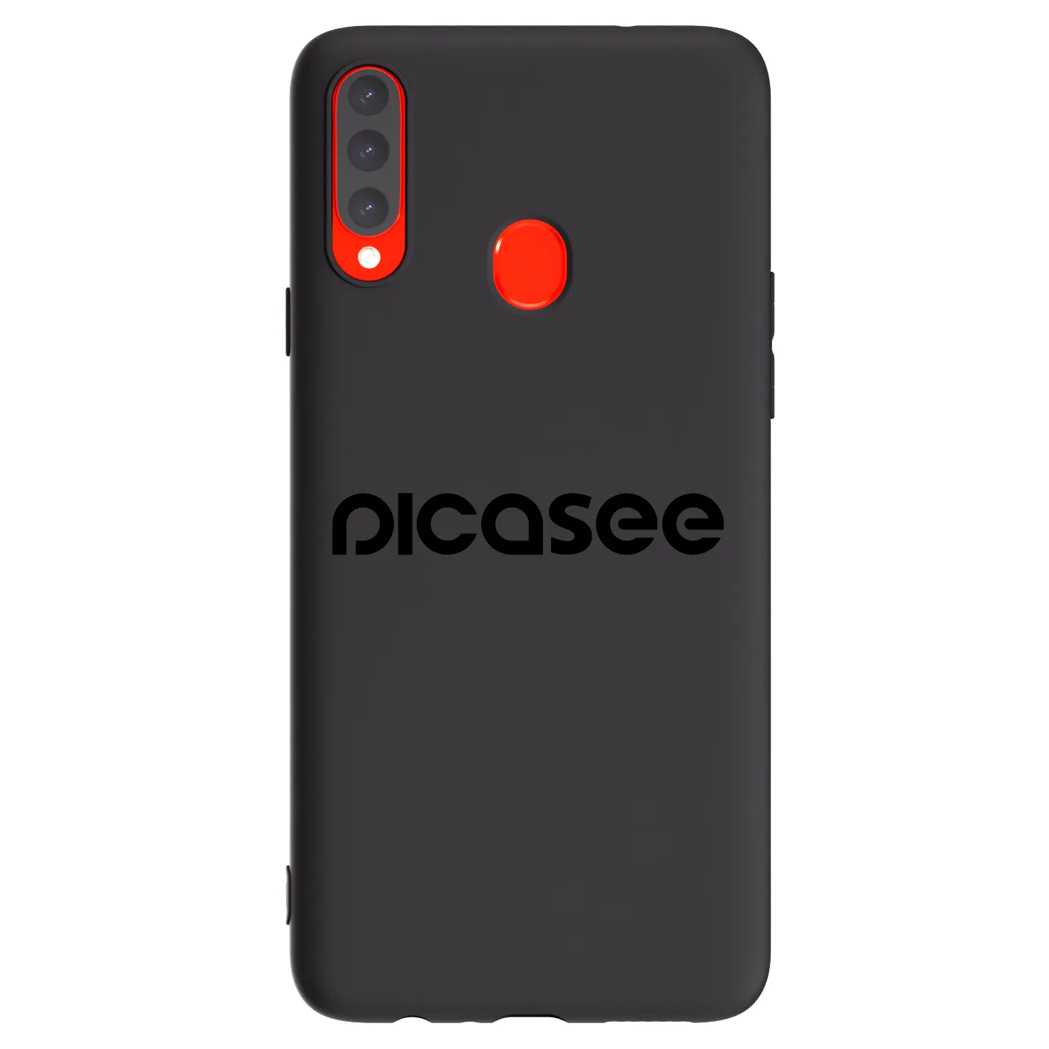 Picasee silikonowe czarne etui na Samsung Galaxy A20s - Picasee - new logo - black