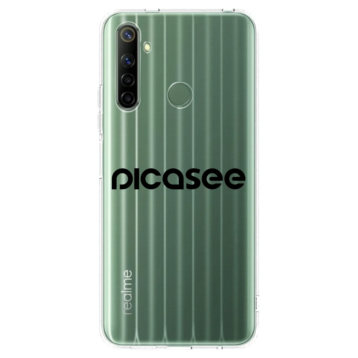 Picasee silikonowe przeźroczyste etui na Realme 6i - Picasee - new logo - black