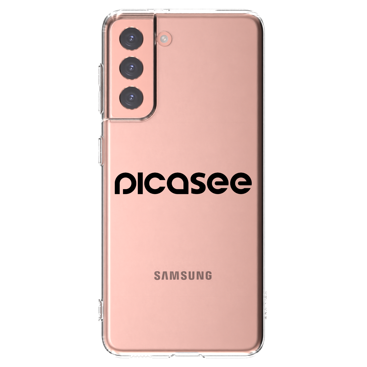 Picasee silikonowe przeźroczyste etui na Samsung Galaxy S21 5G G991B - Picasee - new logo - black